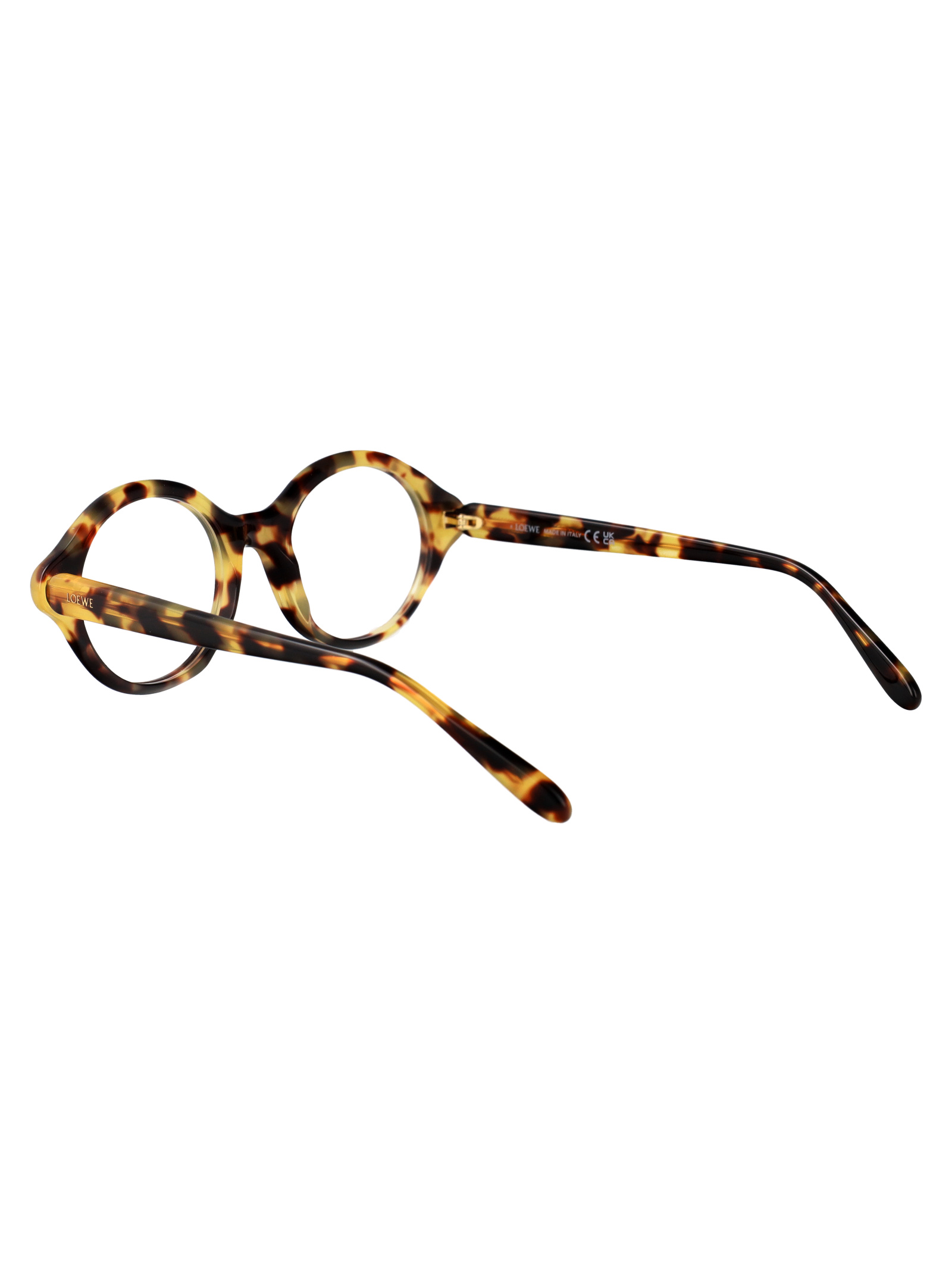 Loewe Epsilon Slim Round-frame Acetate Glasses In Brown