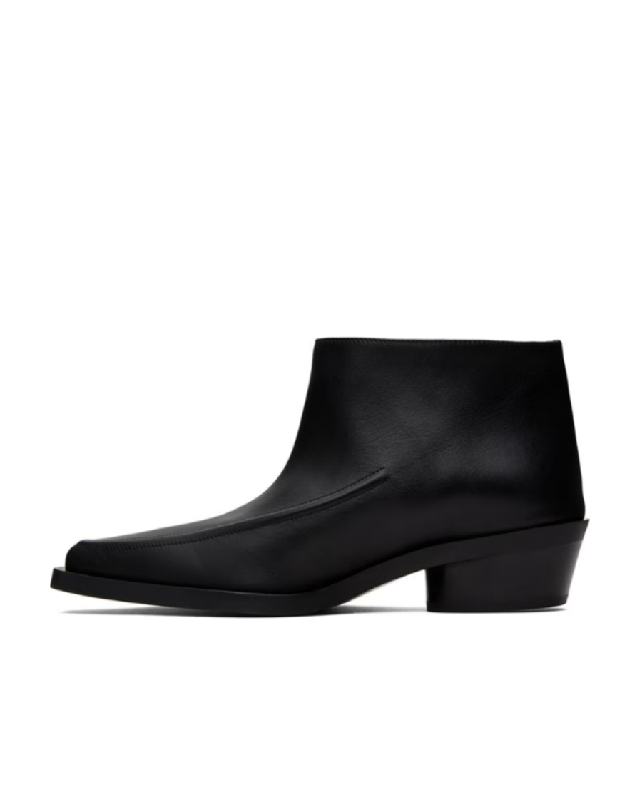 Shop Proenza Schouler Stitching Detail Short Boots In Black
