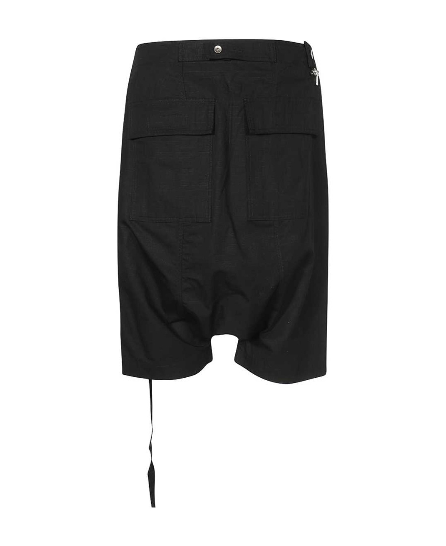 Rick Owens Drkshdw Zipper Shorts In Black
