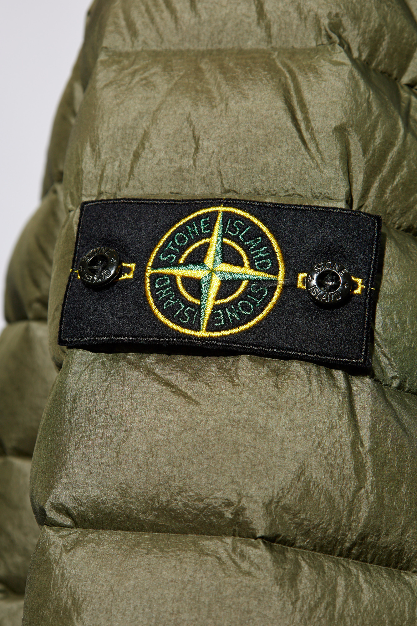 Stone Island Men's Compass Badge Puffer Jacket In Green