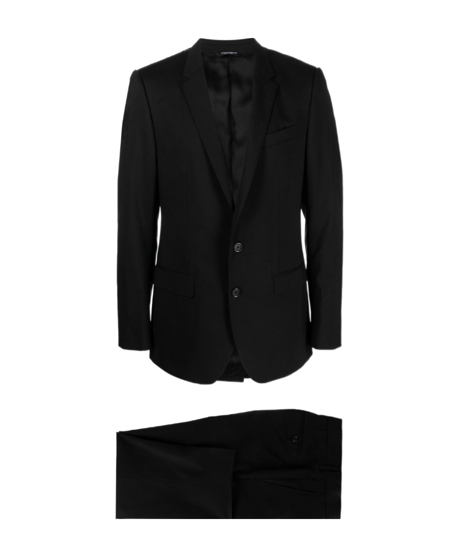 Dolce & Gabbana Men Dg Essentials Two-piece Single-breasted Suit In Black