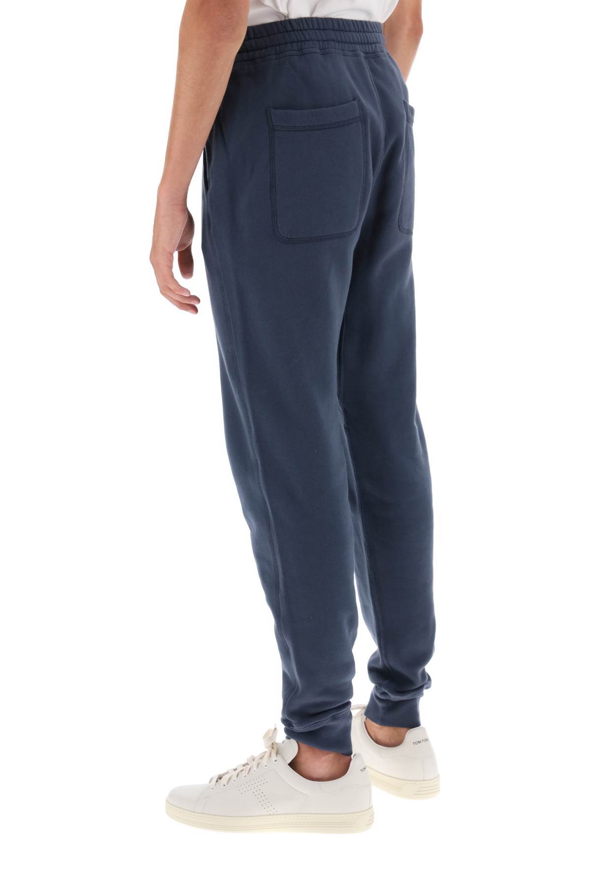 Tom Ford Cotton Track Pants In Blue