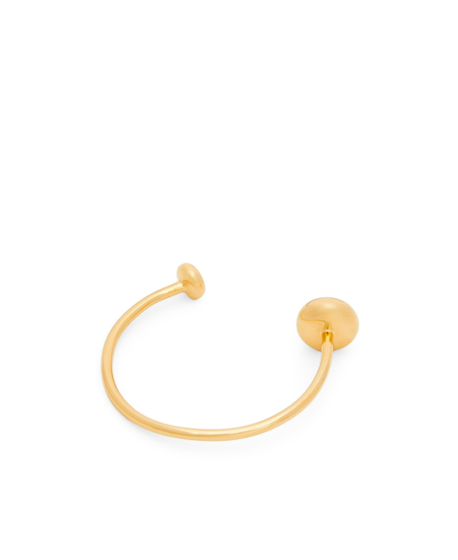 Loewe Anagram Pebble Open Bracelet In Yellow
