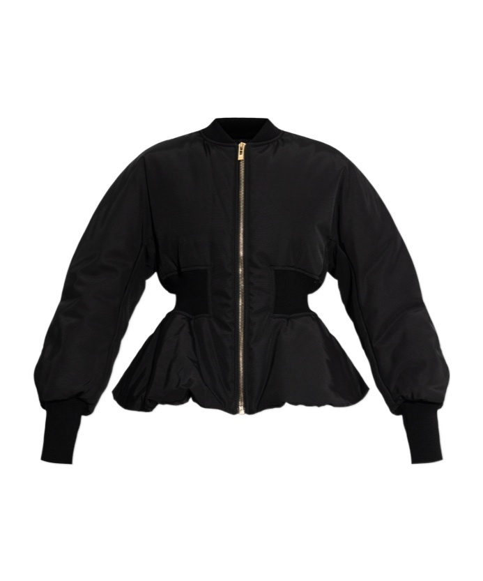 Alaïa Zipped Bomber Jacket In Black