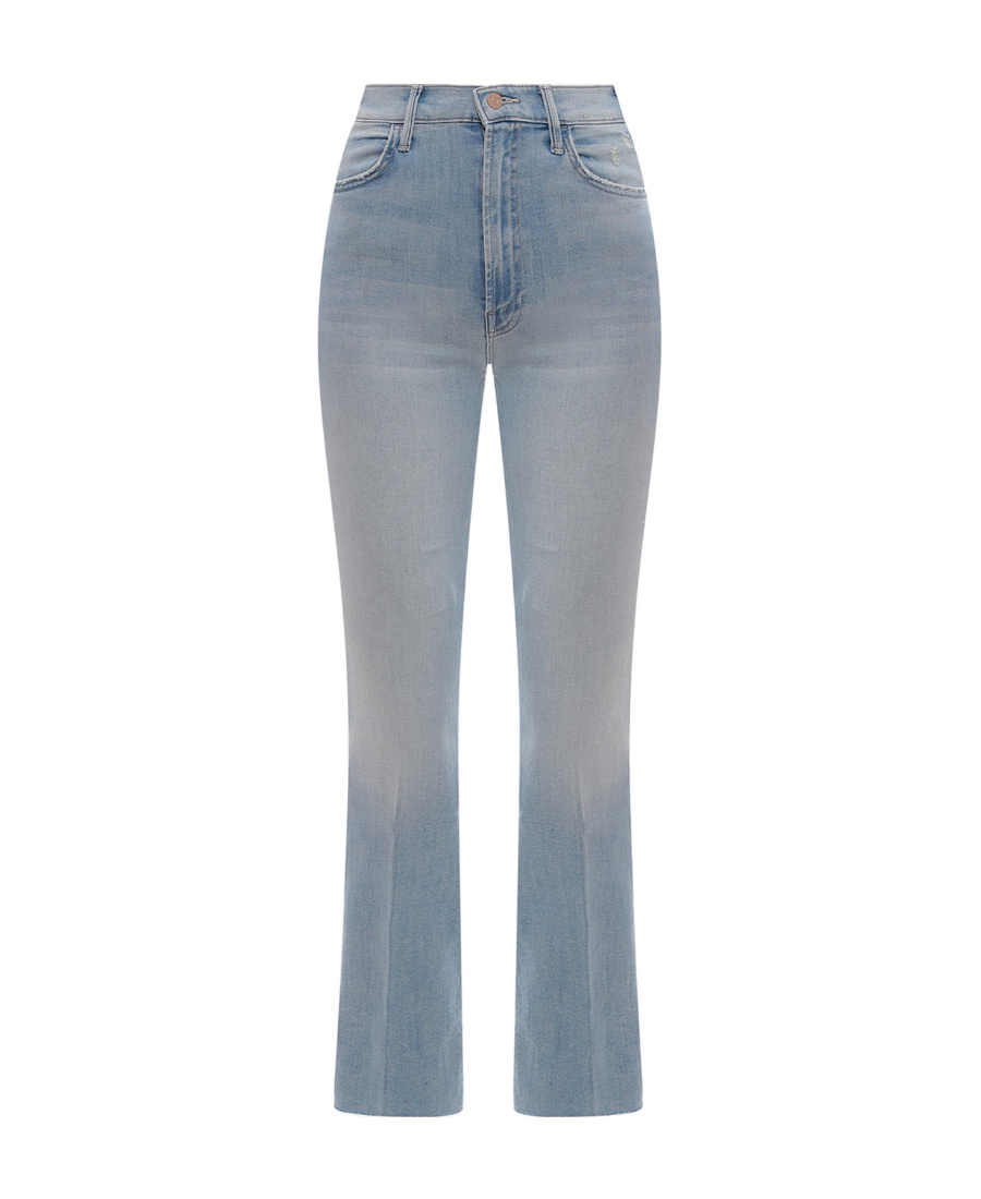 Mother The Hustler Ankle Fray Jeans In Gray