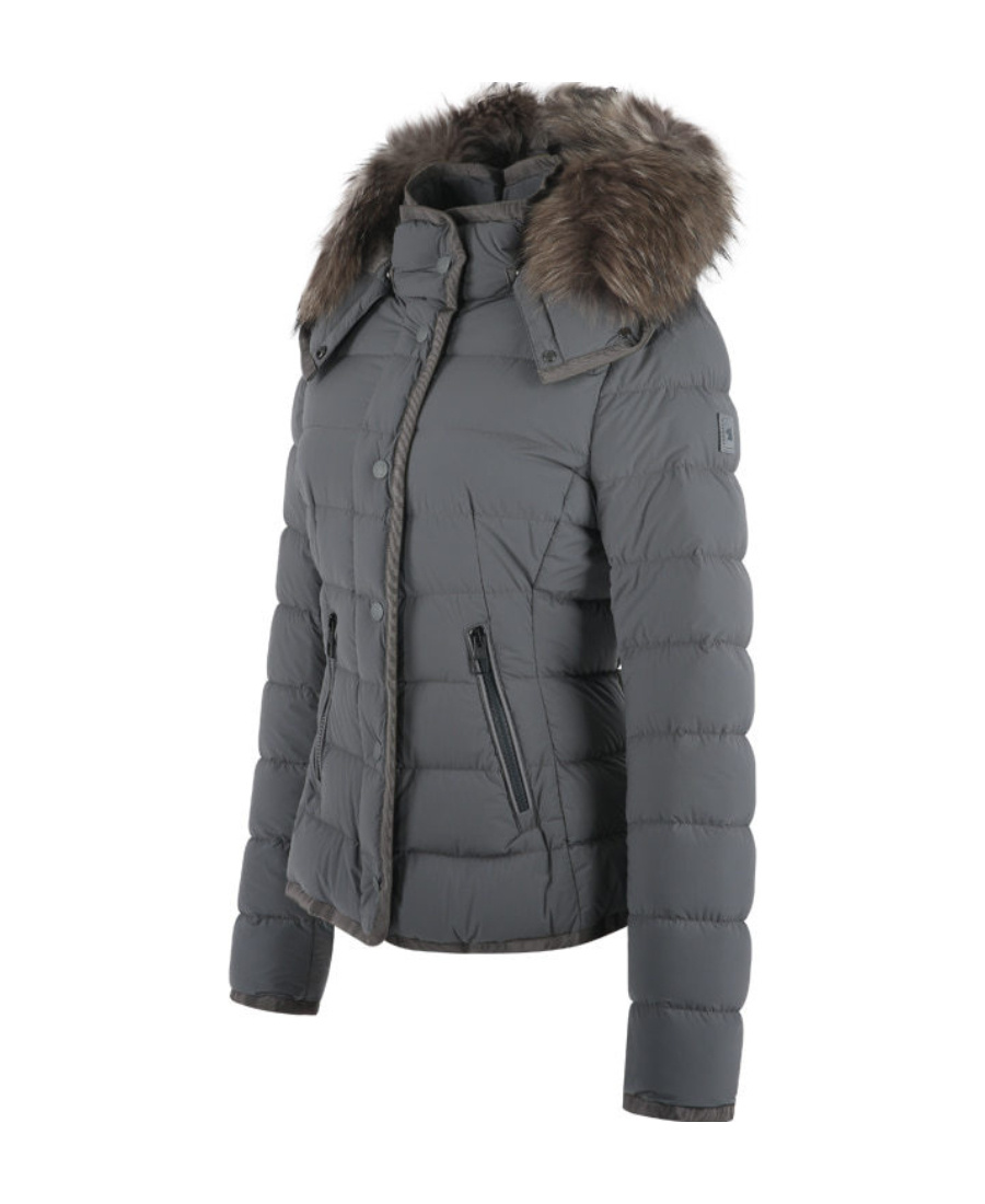 Montecore Padded Hooded Jacket In Gray