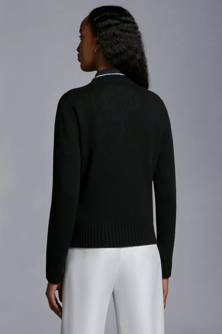 Moncler Wool And Cashmere Jumper In Black