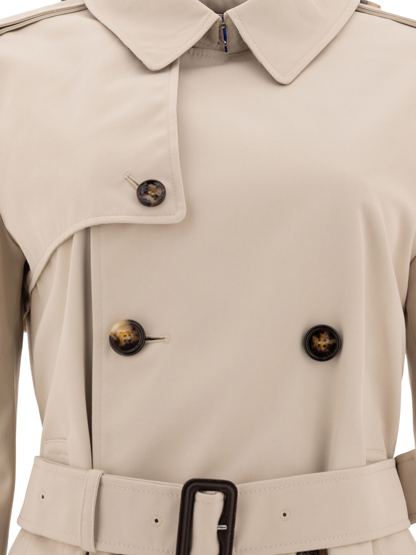 Burberry Double-breasted Trench Jacket In Nude