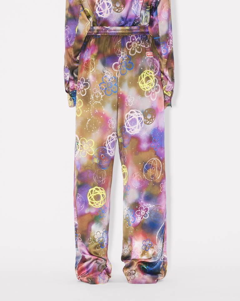 Kenzo ' X Futura 2000' Pants In Silk In Multi