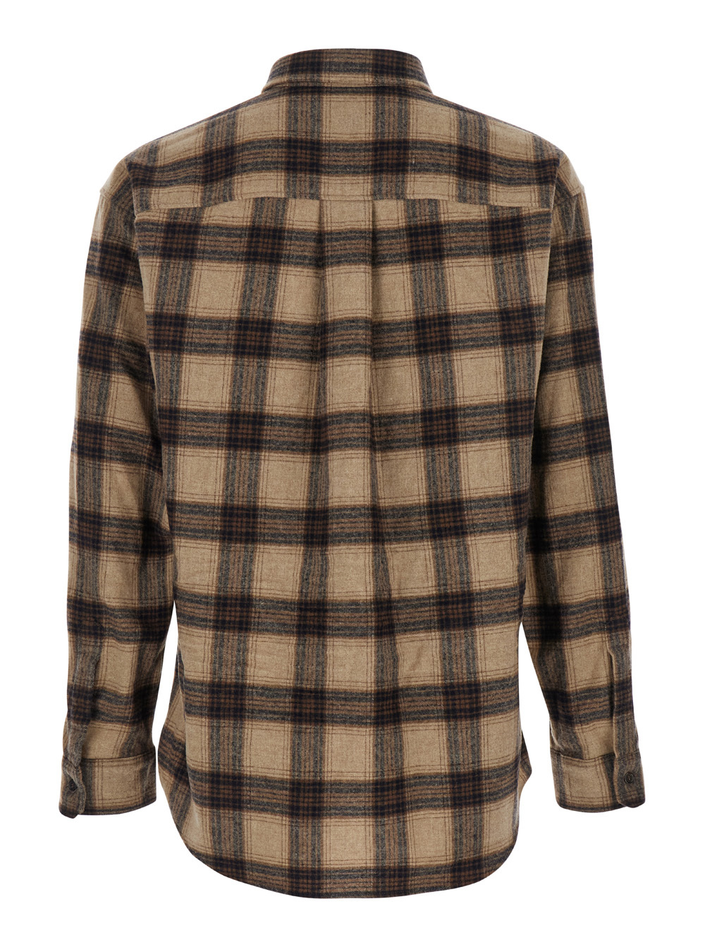 Dsquared2 Canadian Plaid Wool Blend Shirt In Brown