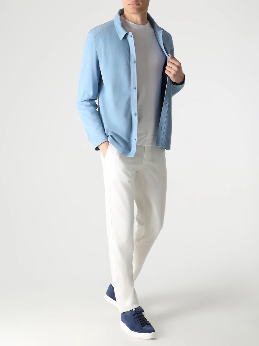Malo T-shirt Girocollo In Jersey Di Cotone In White
