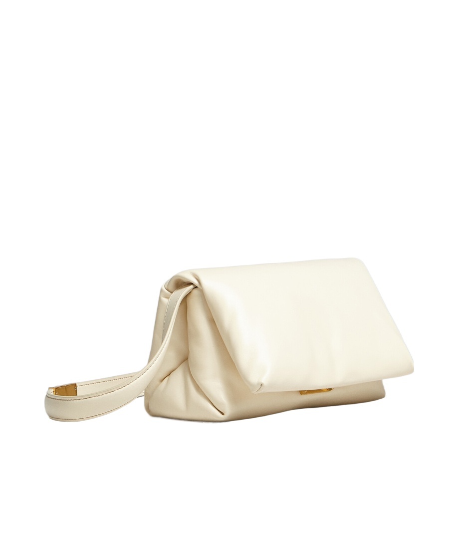 Marni Small White Calsfkin Prisma Bag In White