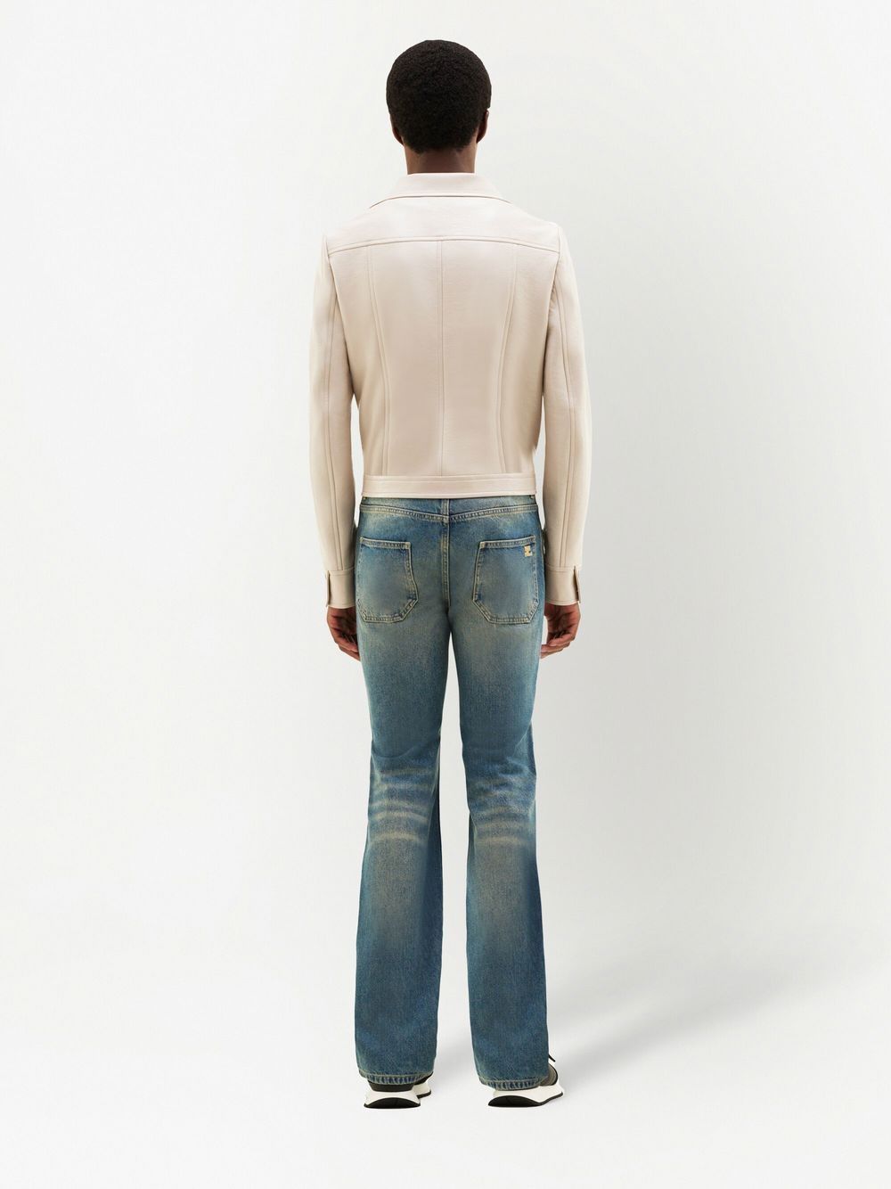 Courrèges Logo-patch Press-stud Jacket In White