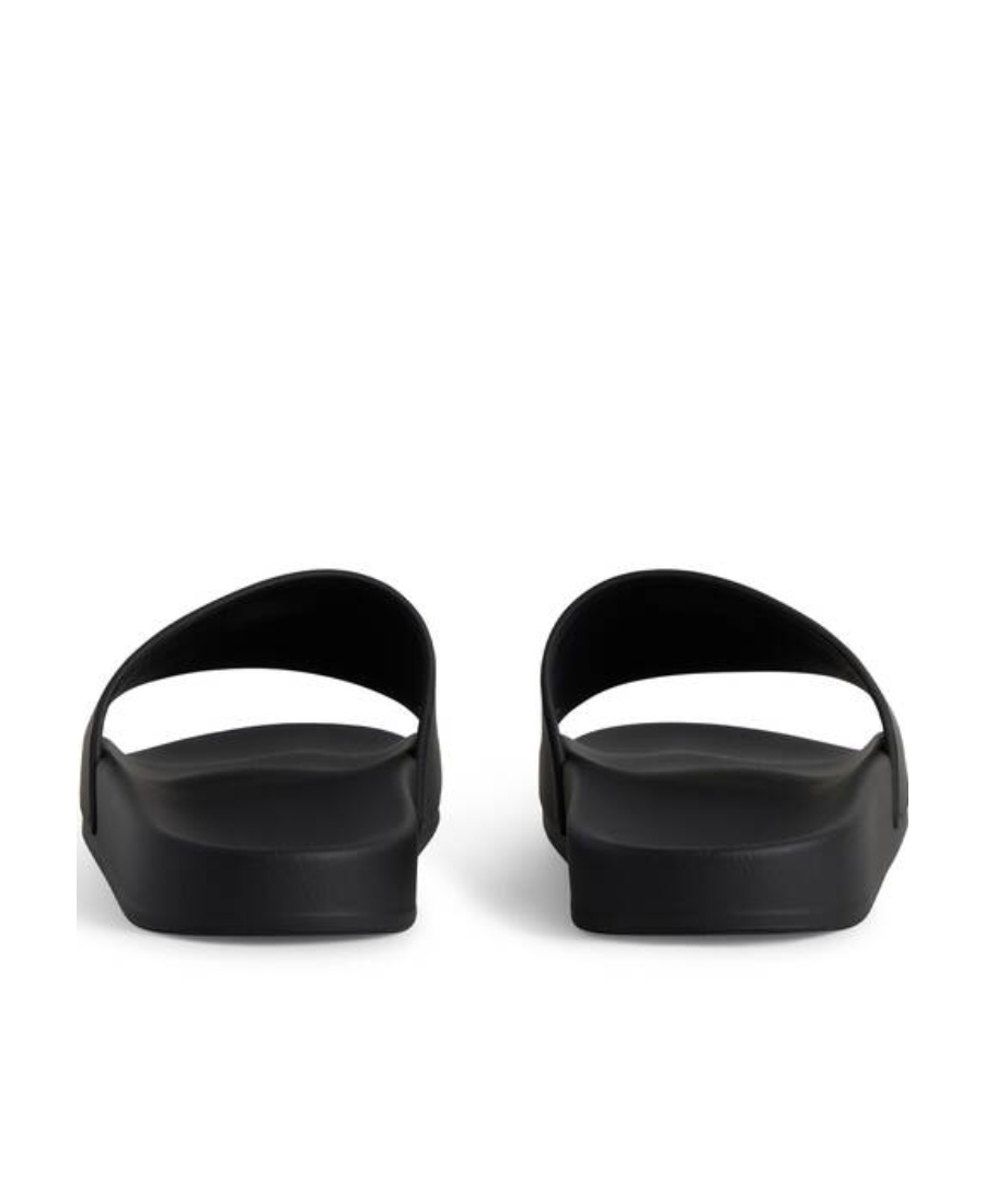 Balenciaga Political Campaign Pool Slides In Black