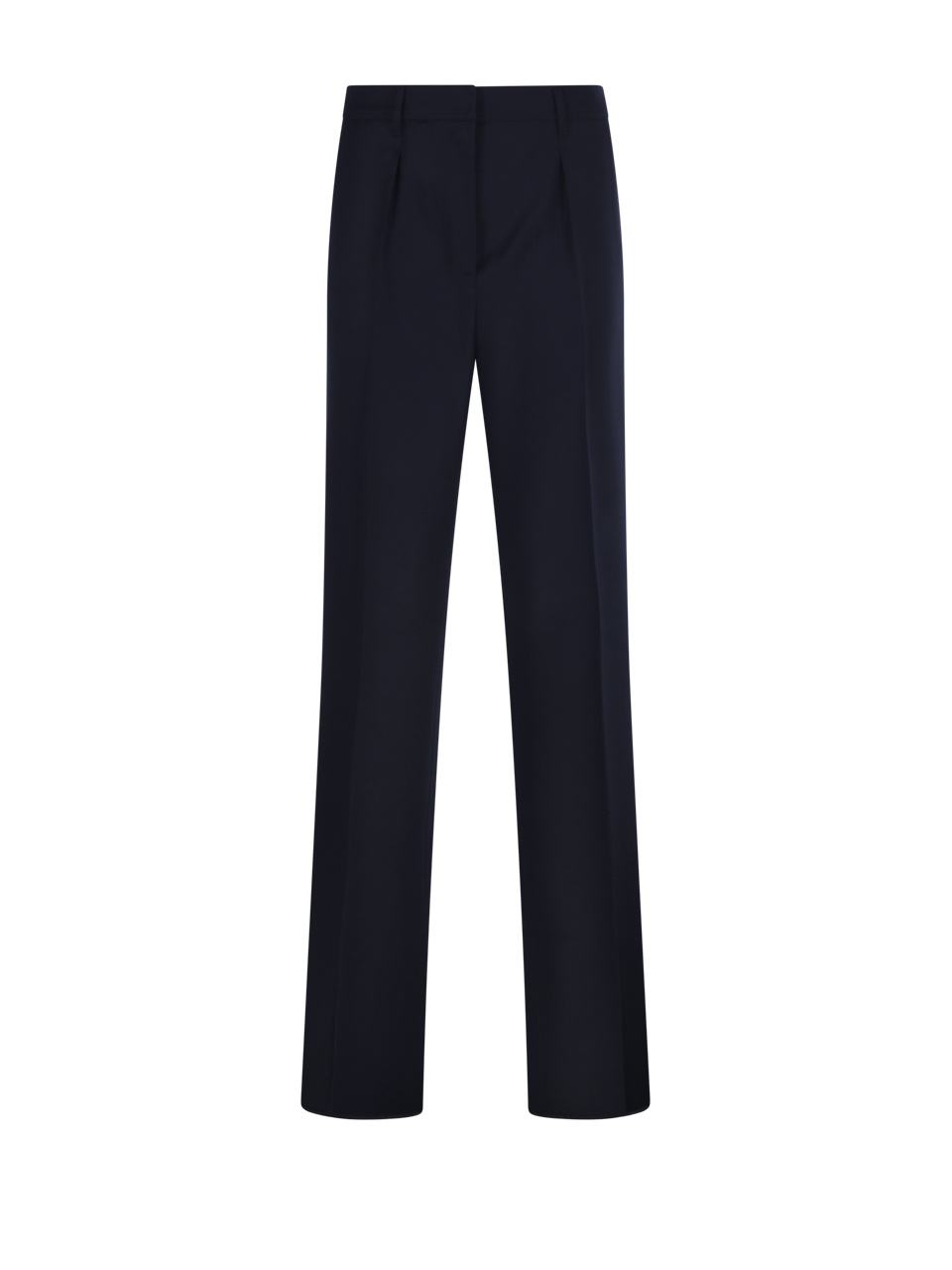 Max Mara Belt Loop Casual Pants In Blue