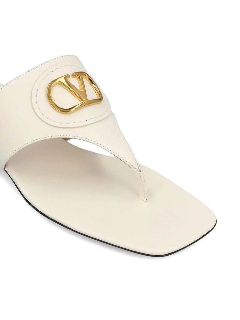 Valentino Vlogo Signature Slip-on Sandals In White