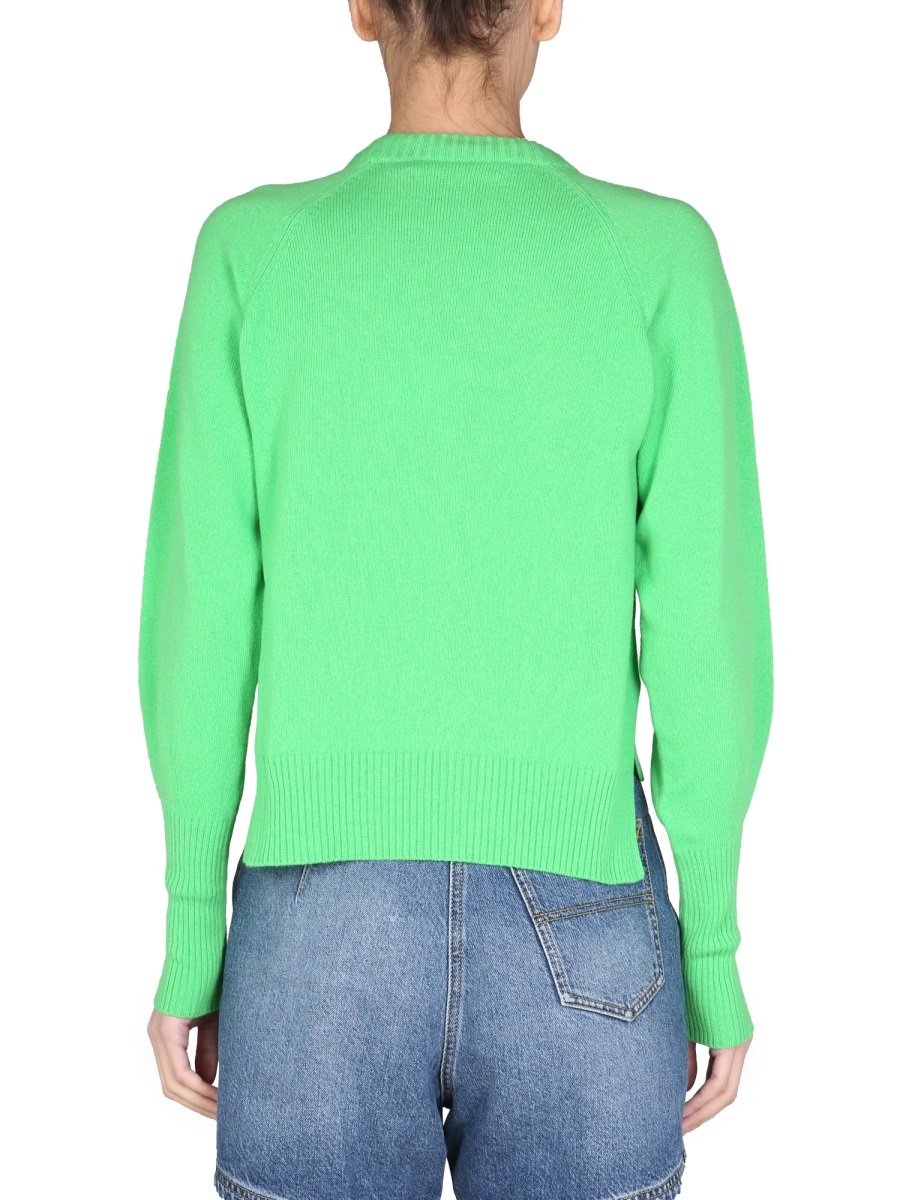 Shop Philosophy Di Lorenzo Serafini Intarsia-knit Logo Jumper In Green