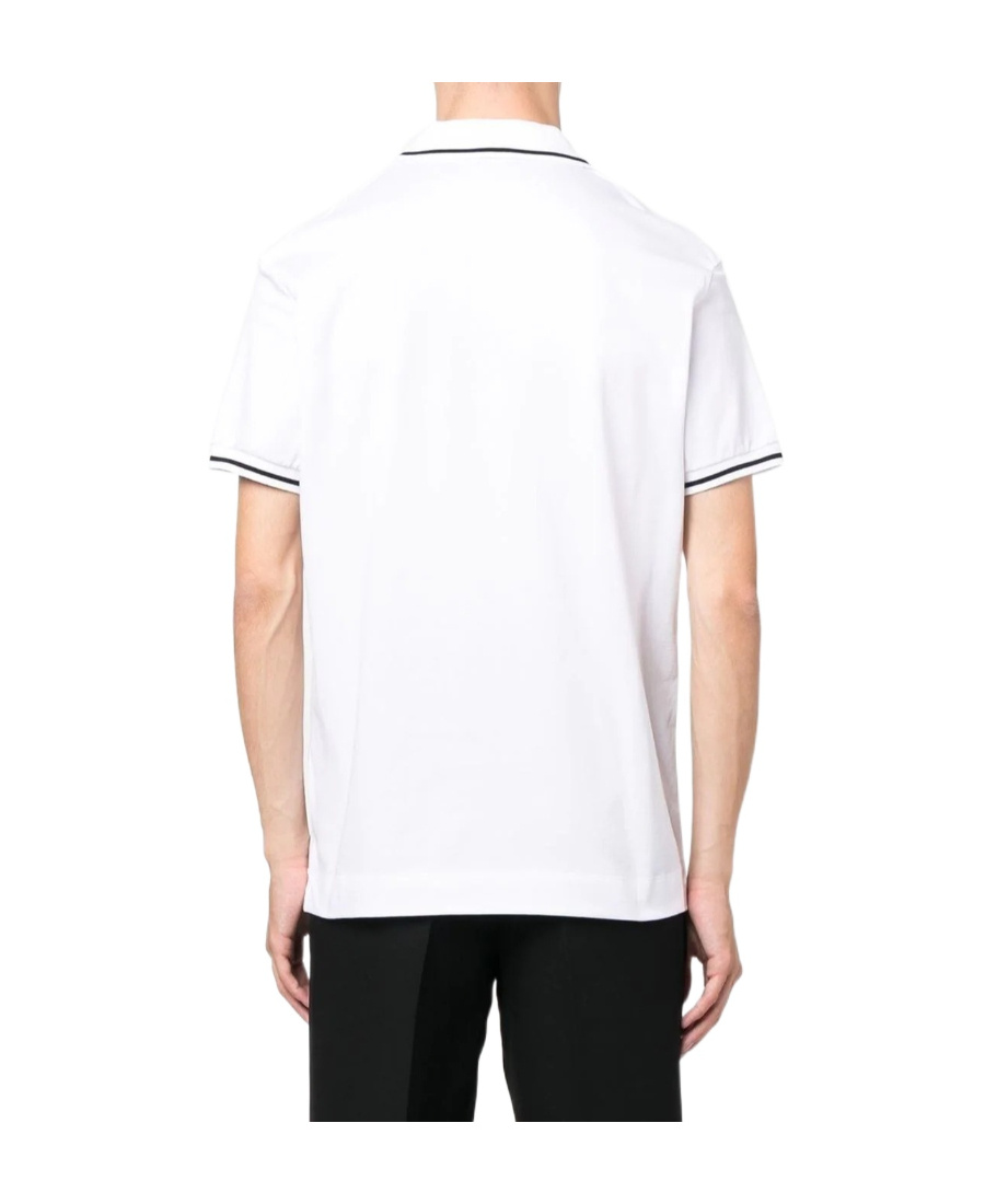 Shop Zegna Logo-embroidered Polo Shirt In White