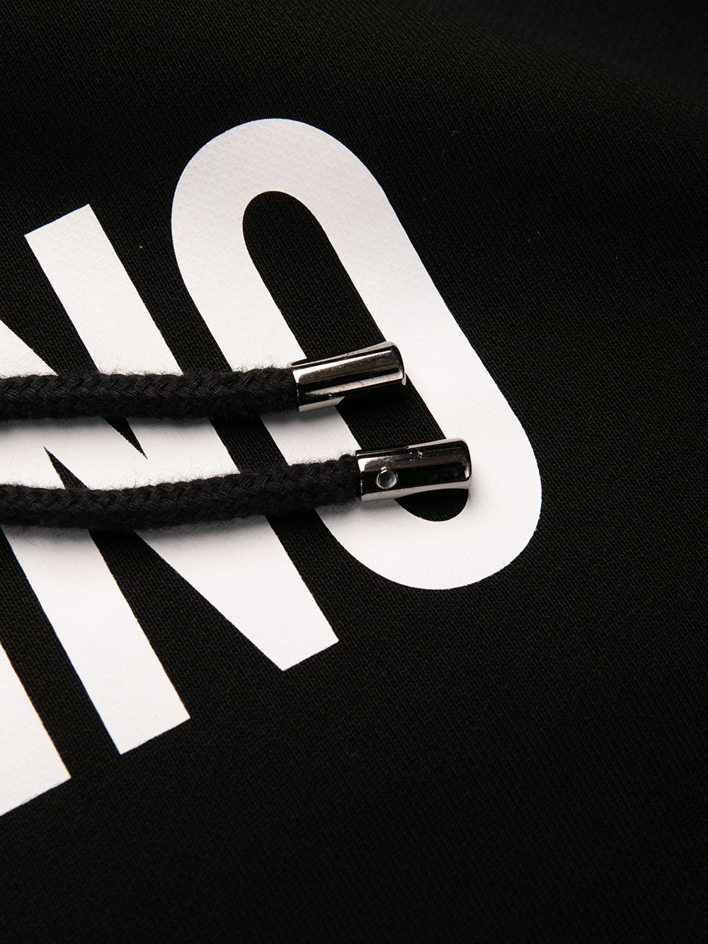 Moschino Logo Printed Long-style Sweater In Black
