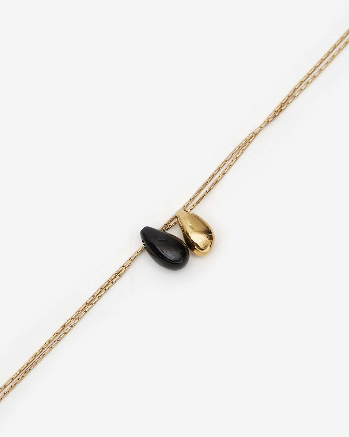 Isabel Marant Double Pendant Necklace In Yellow