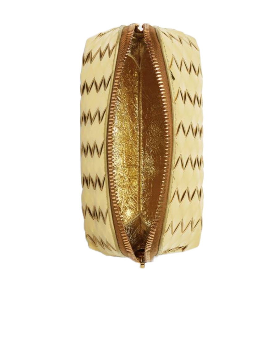 Bottega Veneta Weave A Pattern To Hold A Bag In Yellow