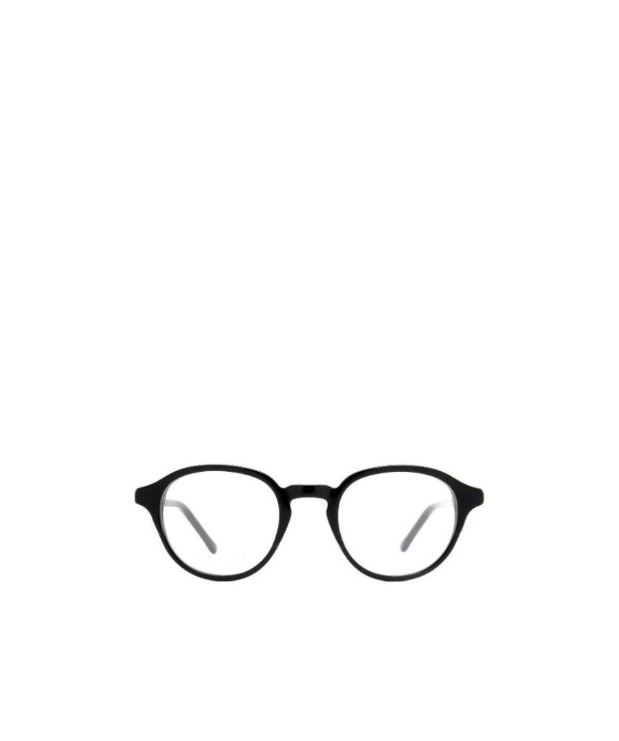 Gucci Logo-print Round-frame Glasses In Black