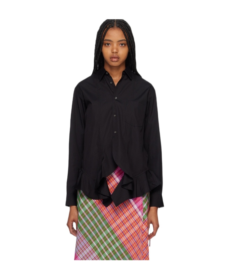 Shop Comme Des Garçons Lapel Long-sleeved Shirt