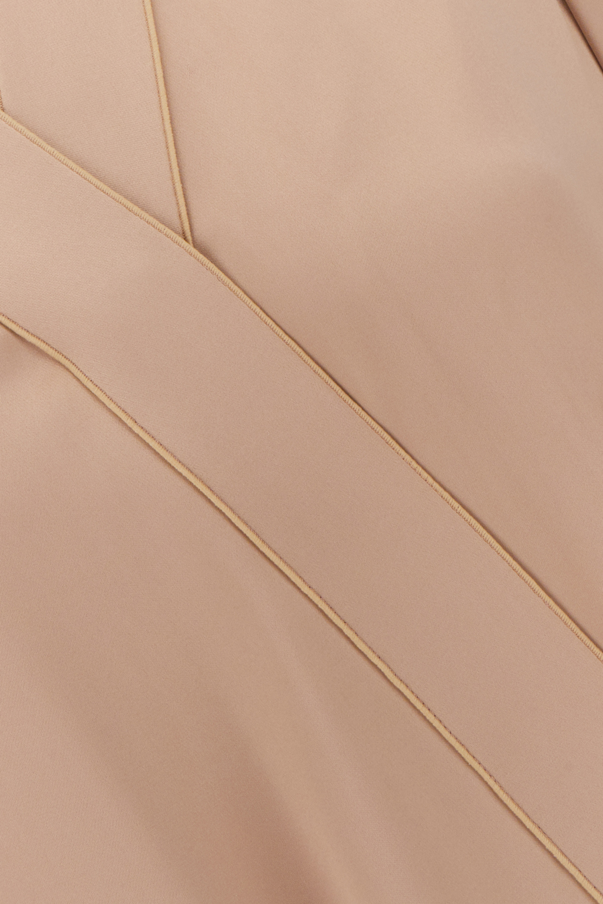 Giorgio Armani Silk Blouse Draped V Neckline In Nude
