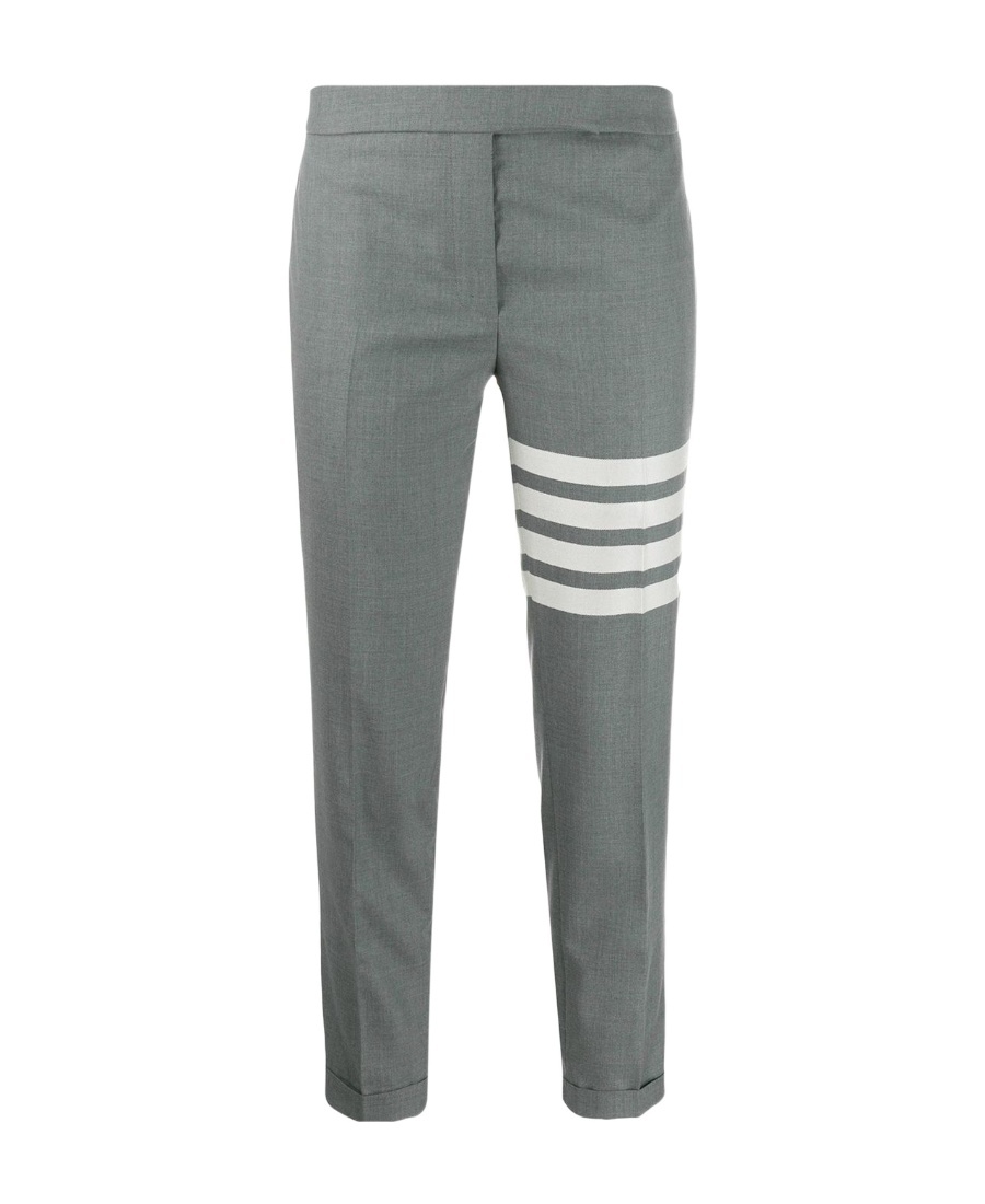 Thom Browne 4-bar Tailored Cropped Pants In Gray