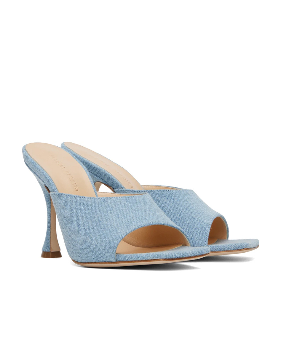 MAGDA BUTRYM 105MM OPEN-TOE DENIM MULES