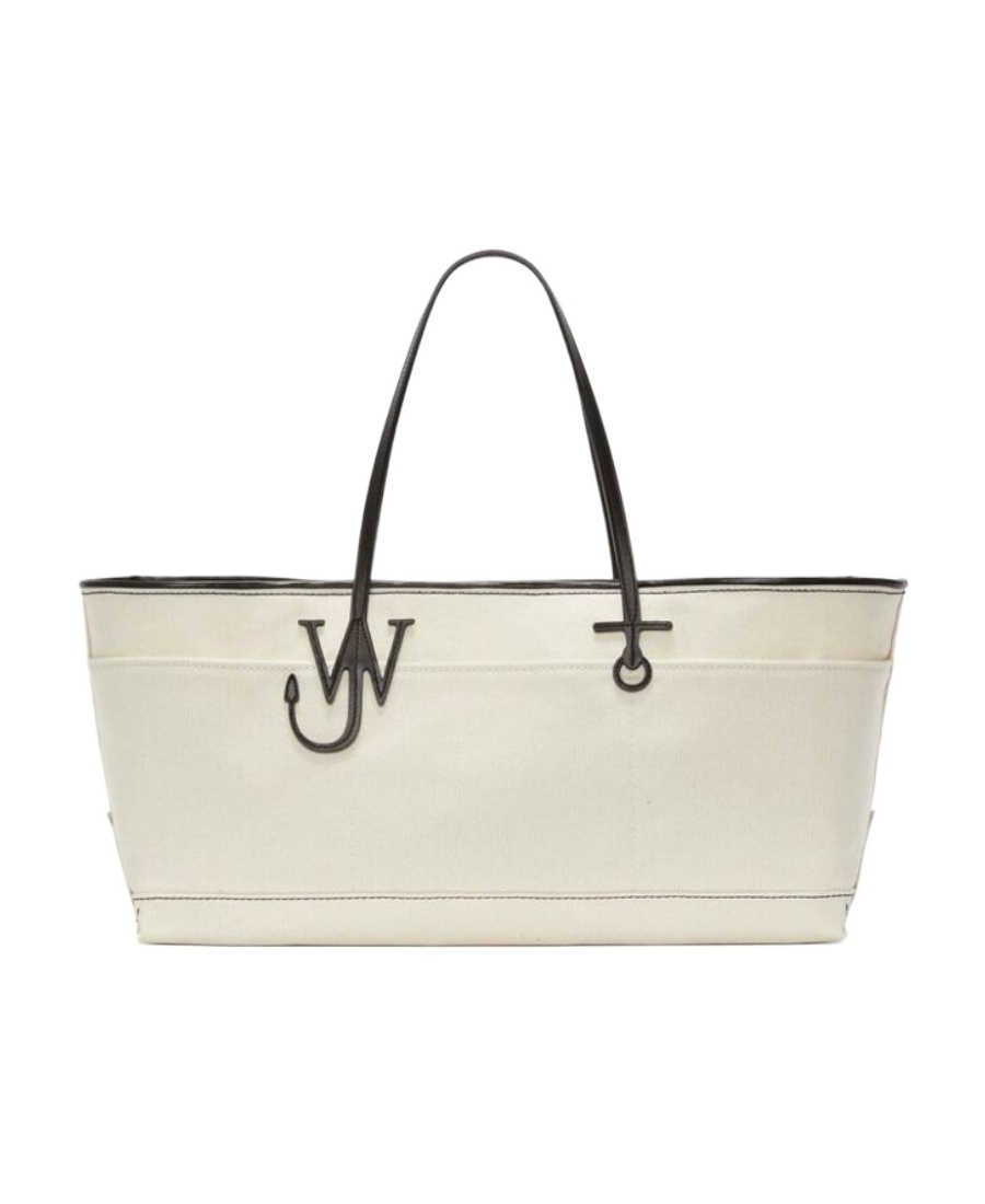 Jw Anderson J.w. Anderson Stretch Anchor Canvas Tote Bag In White
