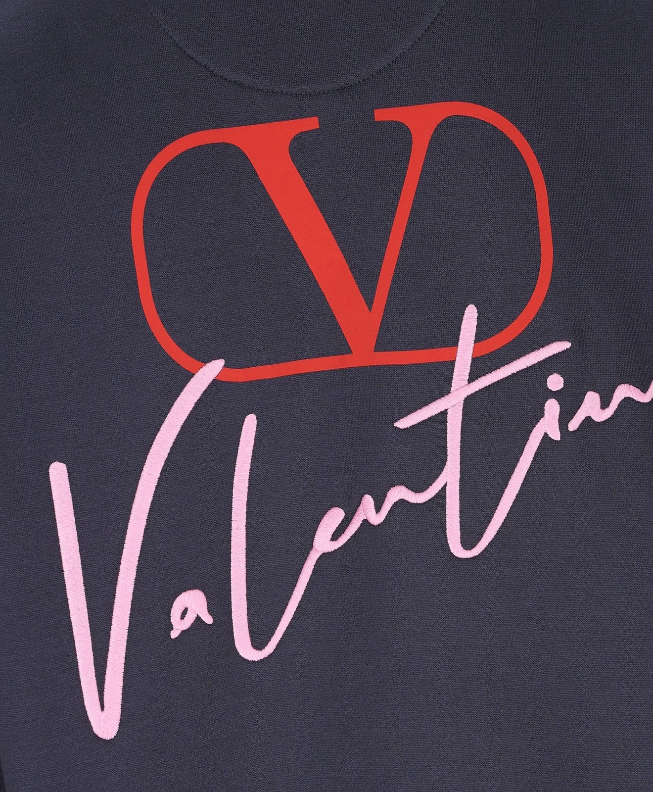 Valentino Hooded Sweatshirt With In Black