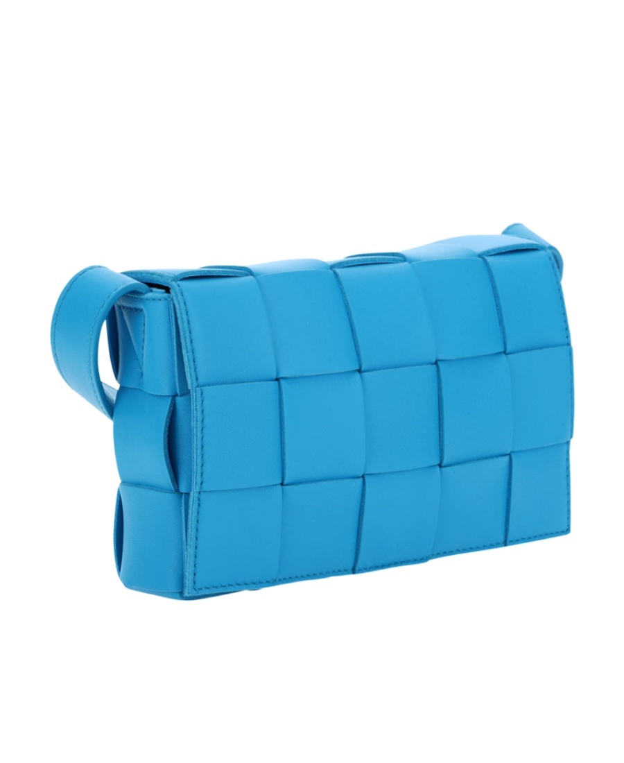Bottega Veneta Small Cassette Cross Body Bag In Blue