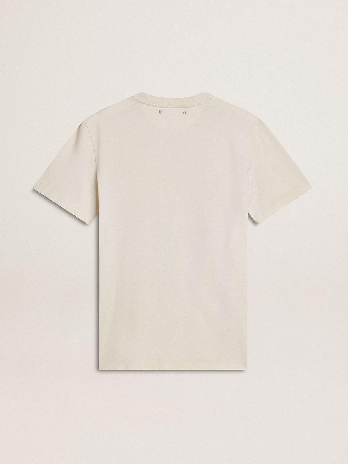 Golden Goose Crew Neck Floral Print Short Sleeves In Neutral