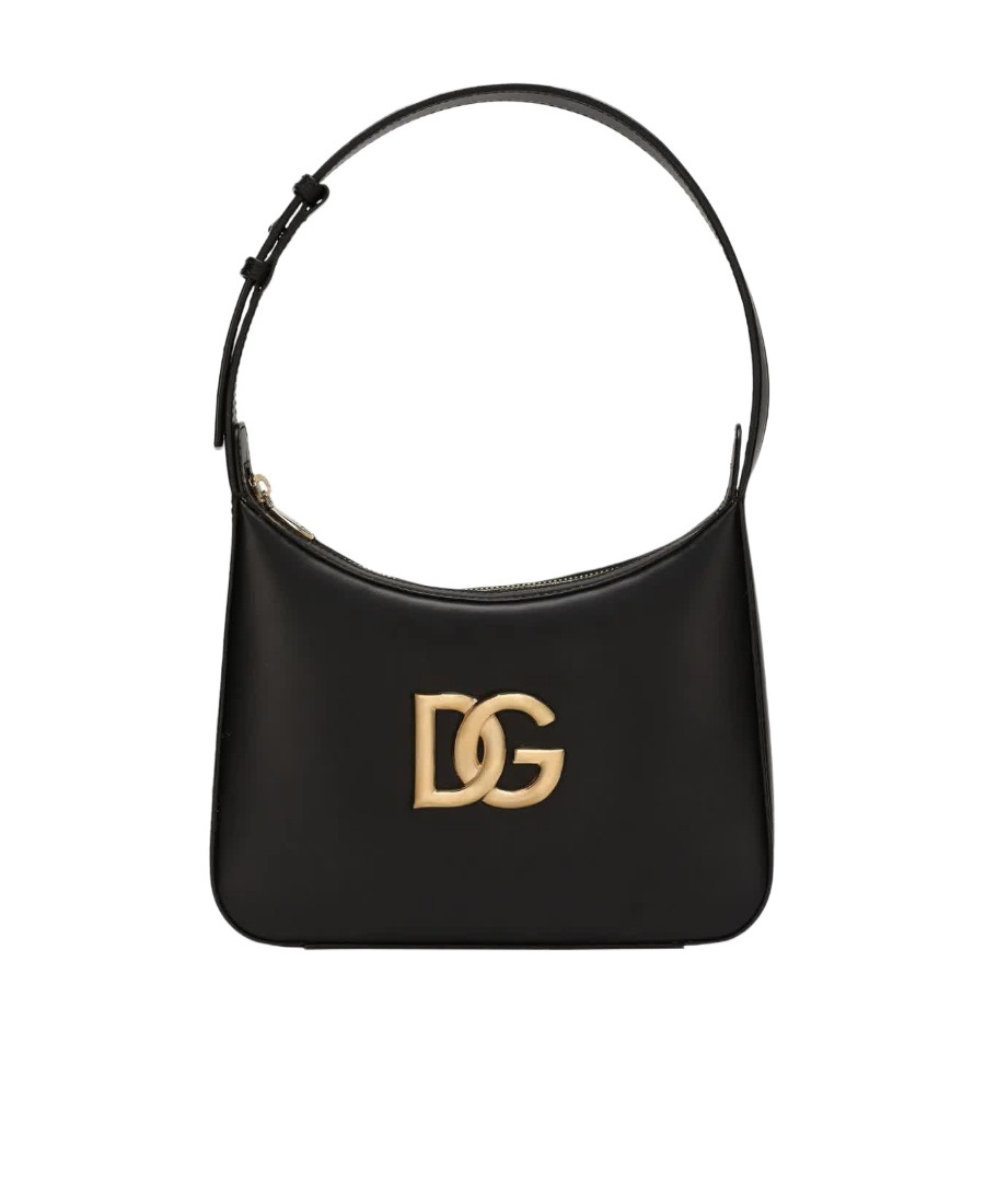 Dolce & Gabbana Logo-plaque Leather Tote Bag In Black