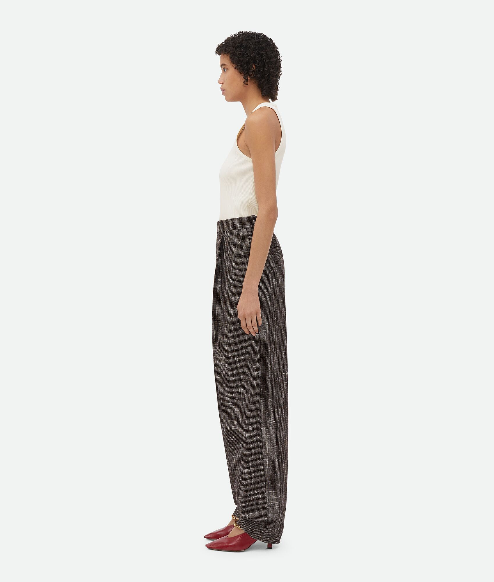 Bottega Veneta Waistband Loop Casual Pants In Black