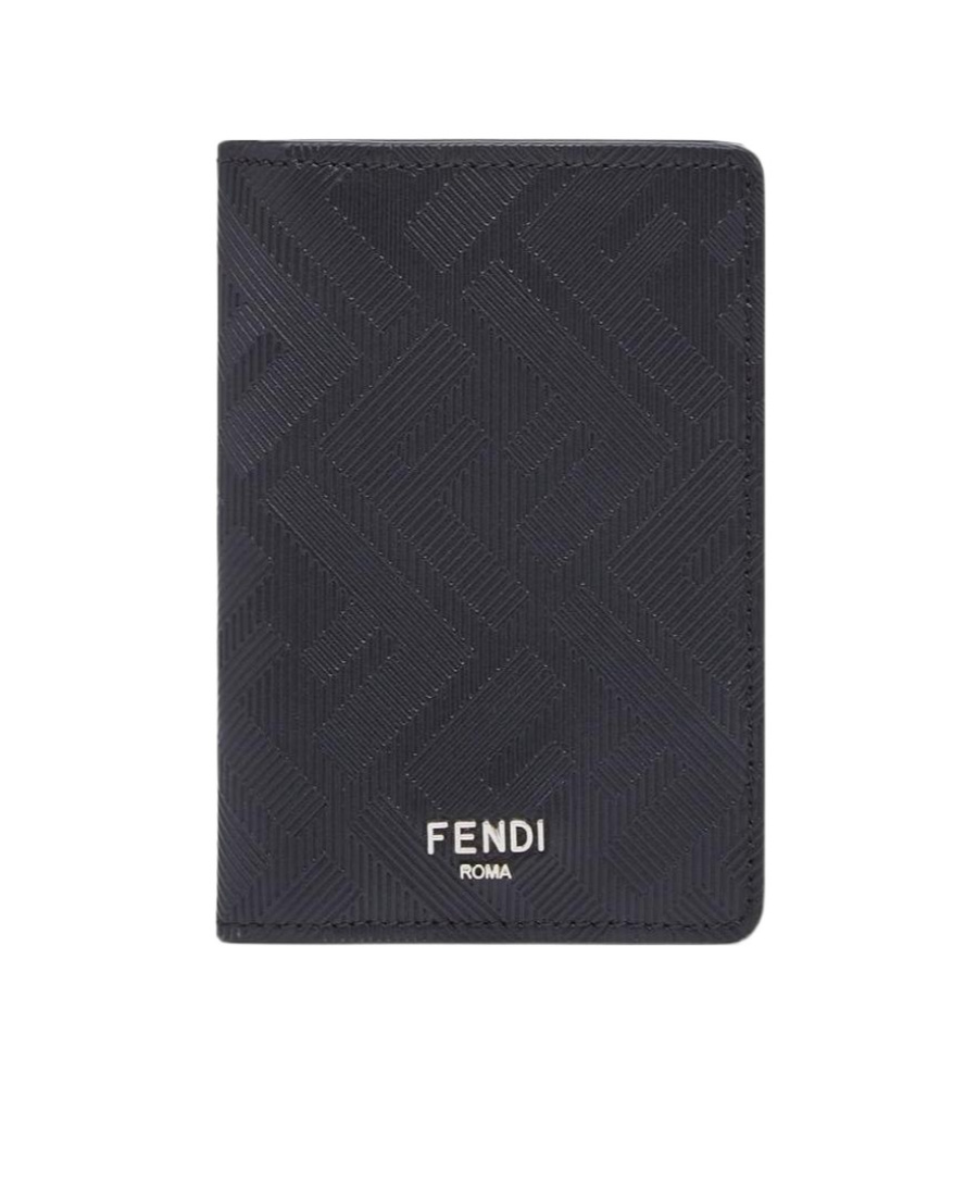Fendi Shadow Card Holder In Black