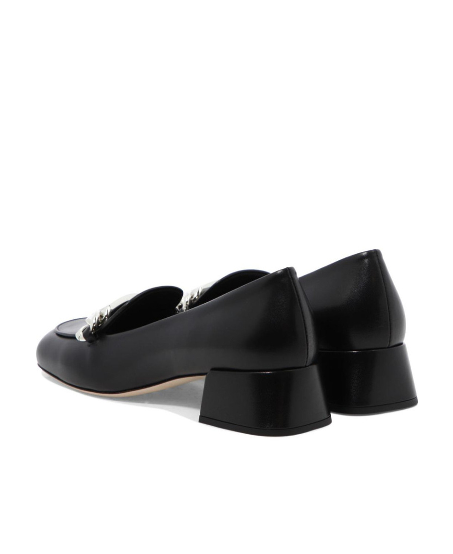 Miu Miu Logo-plaque Leather Loafers In Black