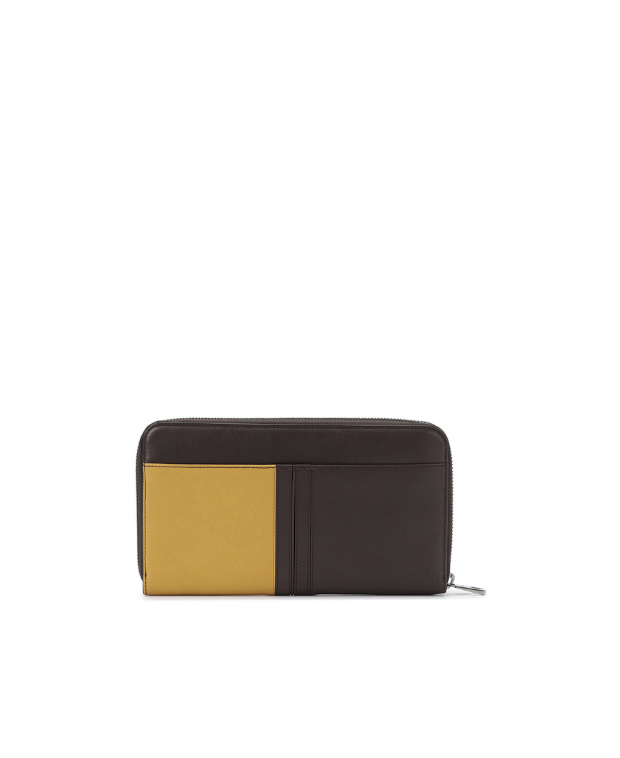 Tod's Logo Color Zipper Wallet In Black