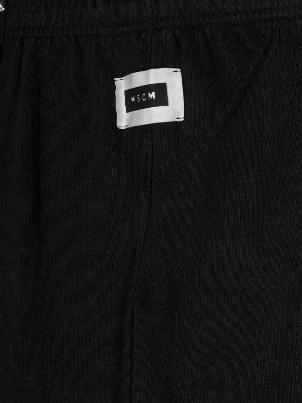 Msgm Logo-patch Track Pants In Black