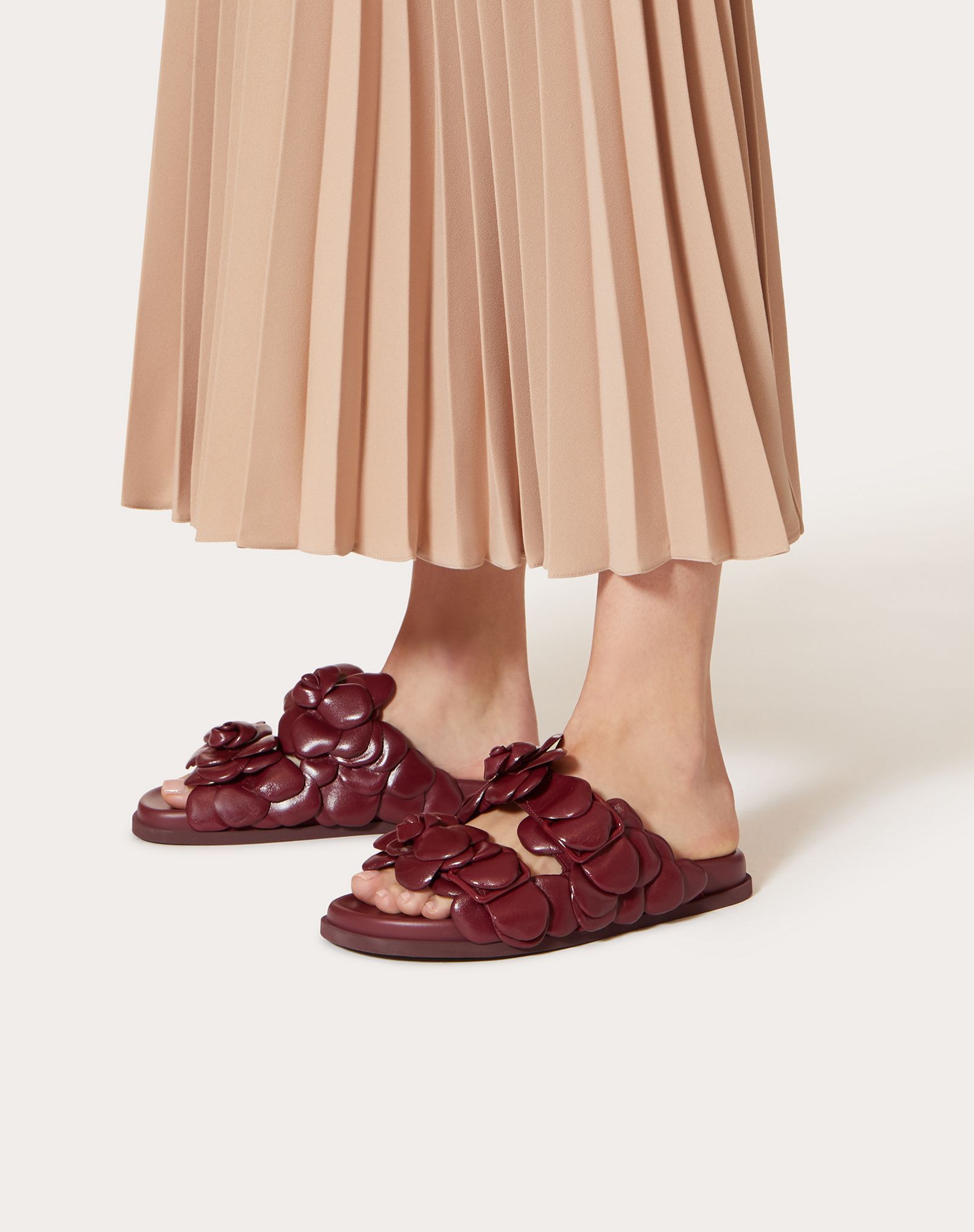 Valentino Rose Edition Mule Sandals In Red