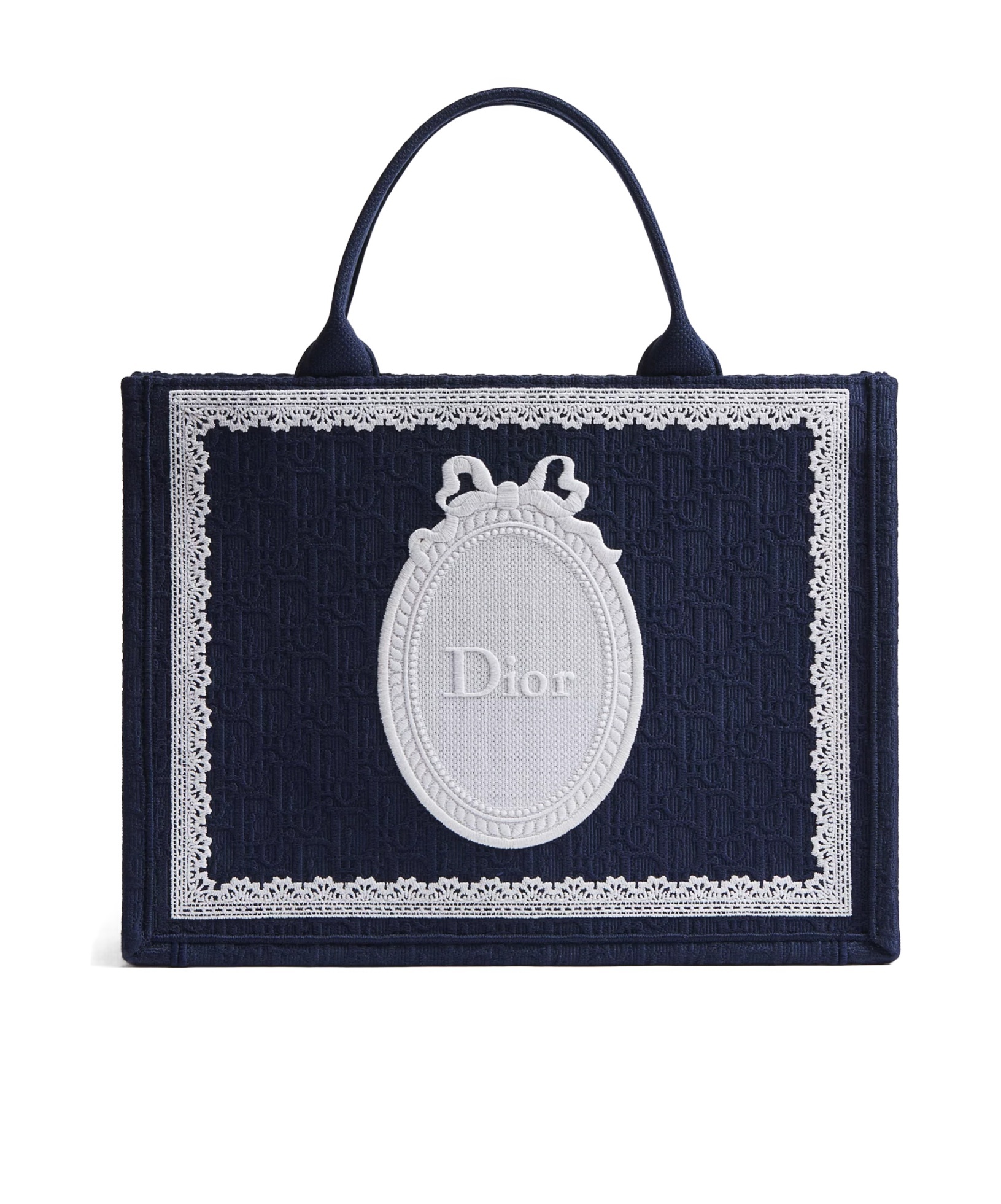 Dior Medium  Book Tote With Strap In Blue