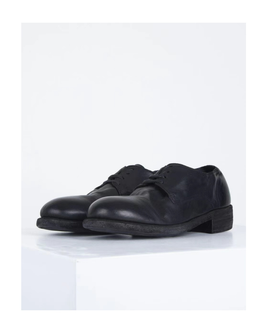Guidi Tie Up Business Dress Shoes In Black