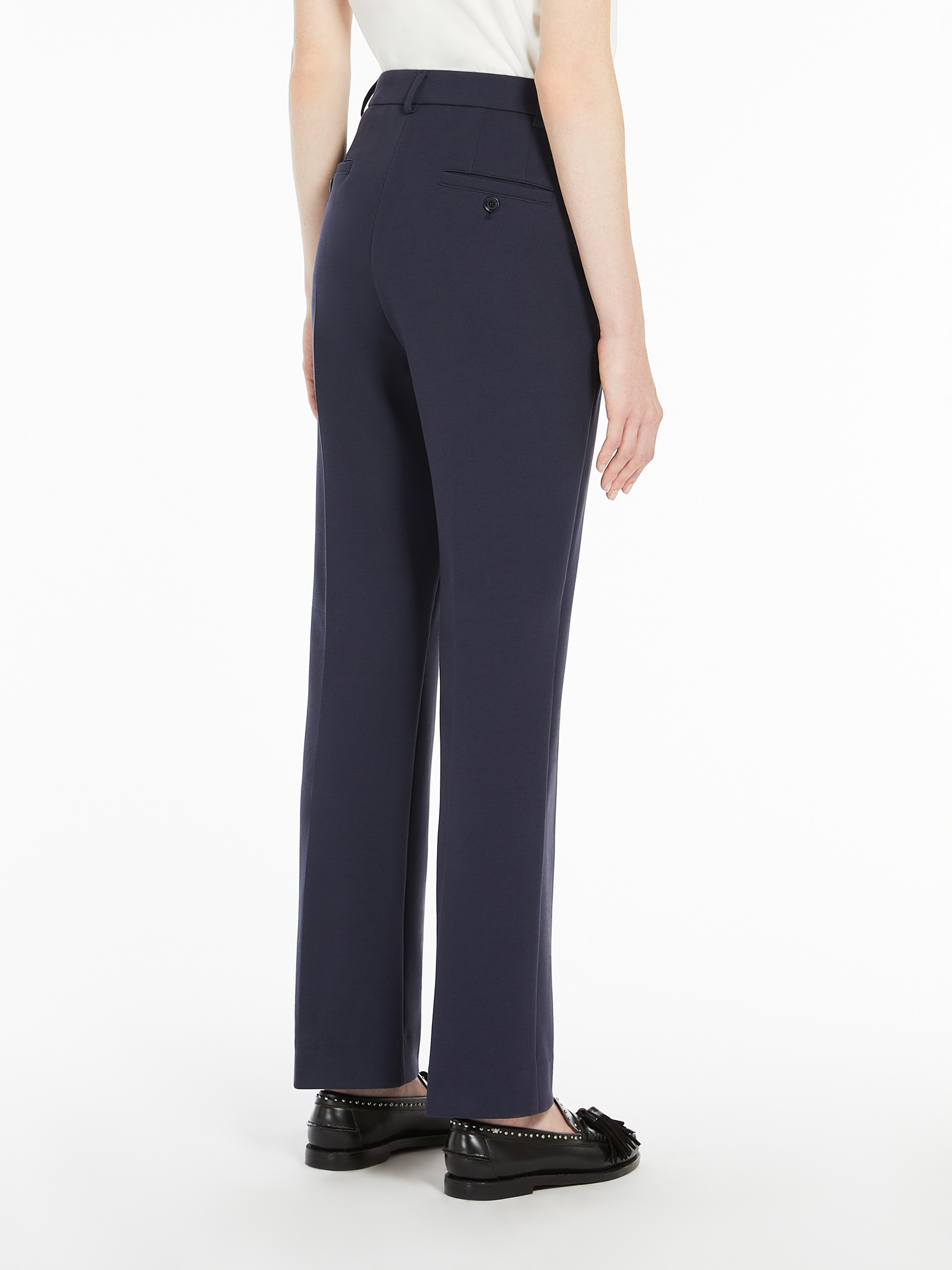 Weekend Max Mara Basco Cropped Straight-leg Pants In Black