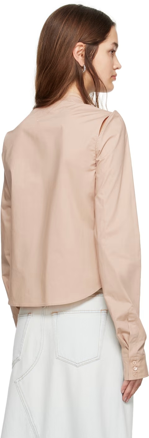 Mm6 Maison Margiela Tan Cut-out Shirt In Pink