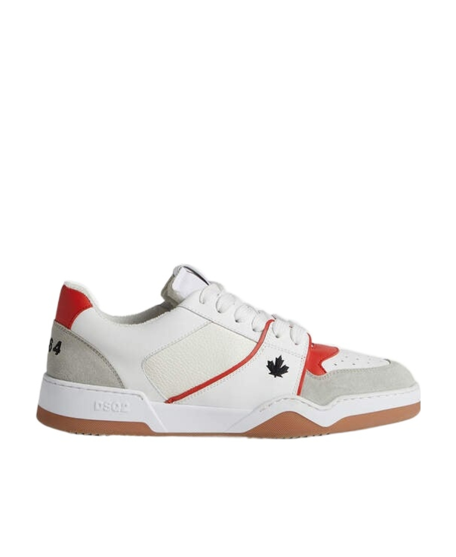 Dsquared2 Low Top Sneakers With Contrast Panelled Design In White