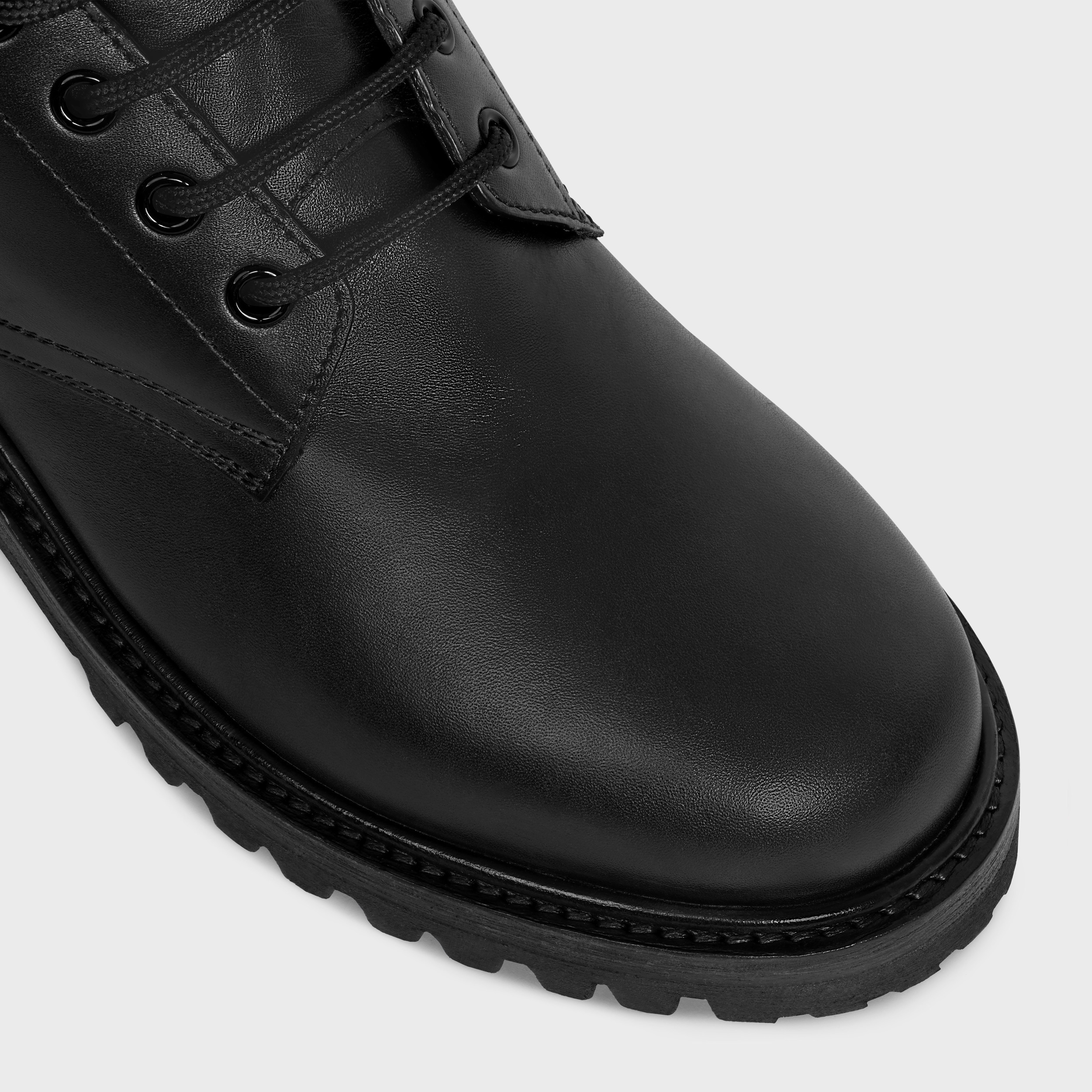 Celine Round-headed Short Boots In Black