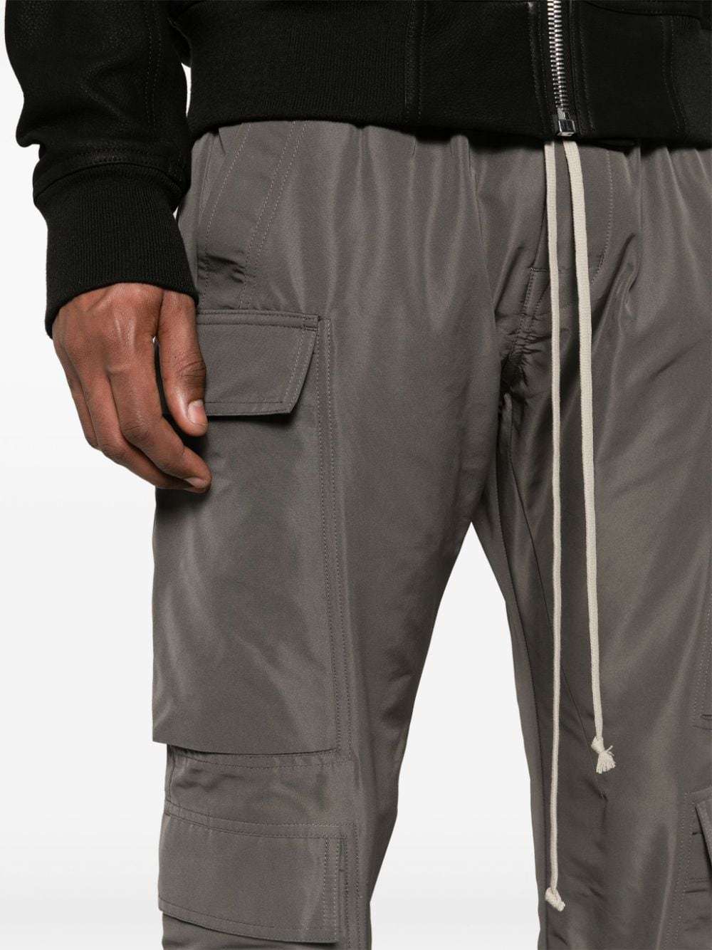 Rick Owens Mastodon Megacargo Tapered Trousers In Black