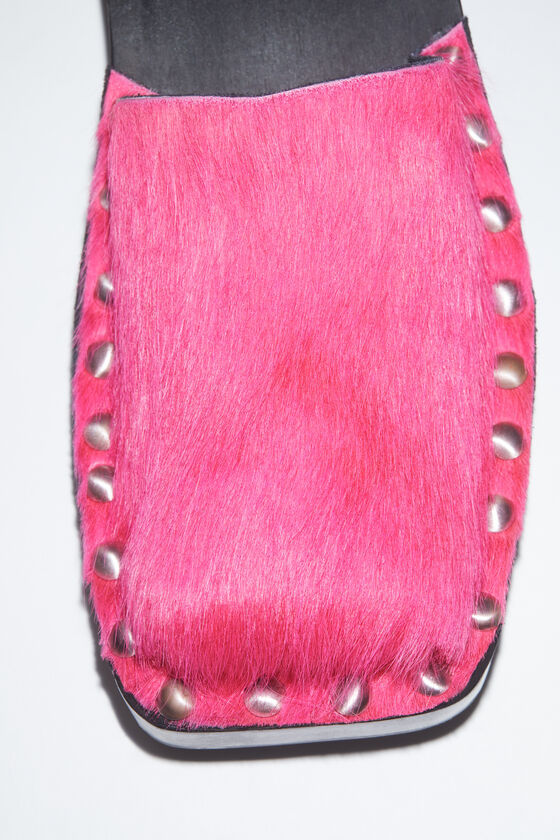 Acne Studios Brushed-effect Leather Mules In Black