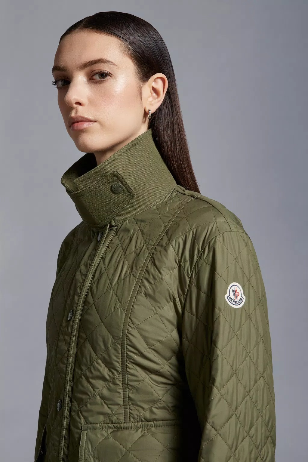 Moncler Galene Padded Jacket In Green